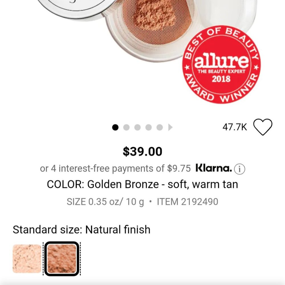 BECCA Hydra-Mist Set Refresh Powder GOLDEN BRONZE! - Picture 2 of 9